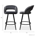 thumbnail image 2 of Set de 2 Bancos Cadiz Periquera Barra de Cocina Mueble Mundo In Madera y Metal Gris BANC0903740GRIS, 2 of 8