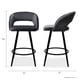 thumbnail image 2 of Set de 2 Bancos Cadiz Periquera Barra de Cocina Mueble Mundo In Madera y Metal Gris BANC0903740GRIS, 2 of 8