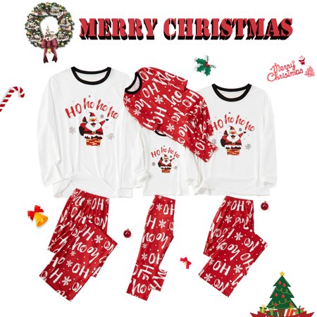 

Christmas Family Matching Pajamas Sets Santa Print Sleepwear Holiday Xmas Loungewear Jammies Pjs For Adult Kids Baby