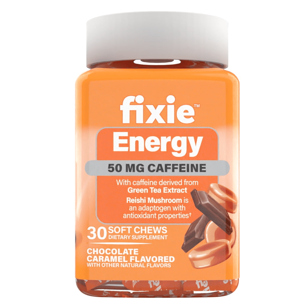 (6 pack) fixie Soft Chews Energy 50mg Caffeine, 30 chews