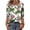 Blue, variant on Hawaiian T-Shirts for Women 3/4 Length Sleeve Crew Neck Shirts Tropical Leaf Print Breathable Tee Fashion Beach Travel Tee,Blue (L)