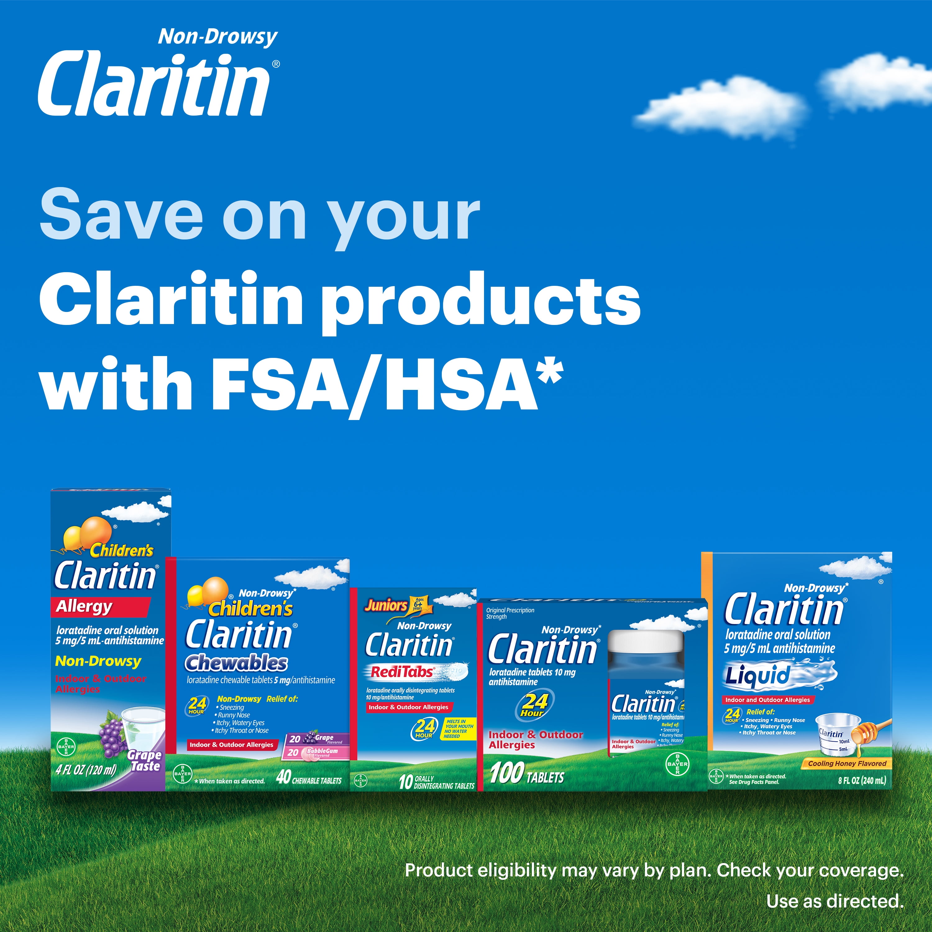 Claritin Allergy Medicine for Kids, Loratadine Antihistamine Bubblegum Chewable Tablets, 30 Ct
