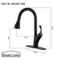 thumbnail image 2 of Boyel Living Kitchen Faucet with Pull Down Sprayer,Single Handle Kitchen Sink Faucets Extended Pull Down Hose Faucets with Deck Plate Suit to 1 or 3 Holes Matte Black, 2 of 11