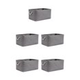 thumbnail image 2 of maskred Sac de Rangement Robuste et Durable pour Armoire, Espace Bien Organisé, Boîte de Rangement Pliable avec Poignée, Coton Multifonctionnel, Gris, 5 Pcs, 2 of 6