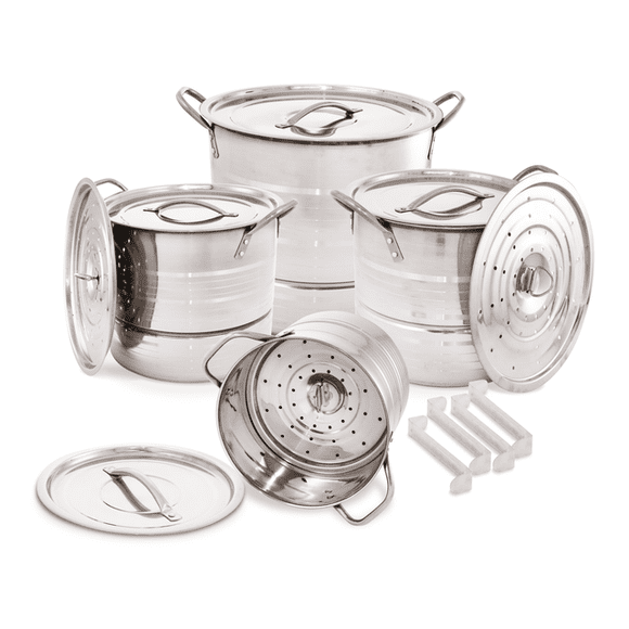 Juego de 4 Ollas vaporera Royal Haus RH-IN16 16 piezas