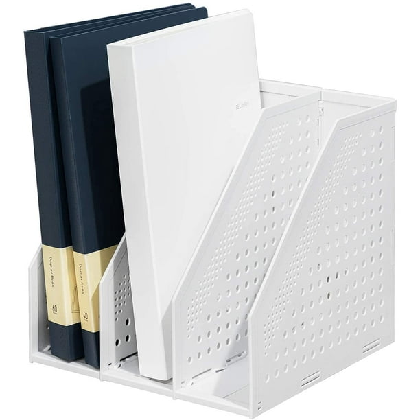 Collapsible Magazine File Holder Magazine Rack, 3 Vertical Compartments