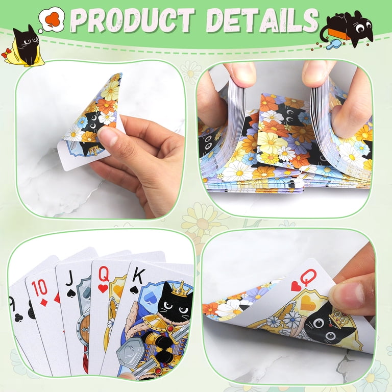 Neasyth Black Cat Playing Cards, Cute Playing Cards for Adults