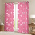 thumbnail image 2 of jejeloiu Kawaii Bow Tie Black Out Curtains,Cartoon Stars Print Curtains Pack of 2 (42x63 Each) For Girls Teens, 2 of 6