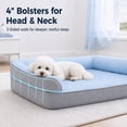 thumbnail image 3 of PAWZ Road Cooling Dog Beds for Summer, Orthopedic Dog Sofa with Removable Cover, Summer Bed for Large Dogs, S-XL, Blue, 3 of 13