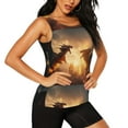thumbnail image 2 of Hirioo Castle Cool Fire Dragon for Women's Workout Tank Top Sleeveless Workout Tops Athletic Gym Shirts-Small, 2 of 7