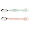 thumbnail image 2 of 2 cucharas de acero inoxidable para pomelo, cucharas raspadoras para bebés, cucharas de postre, 2 of 7