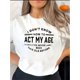 thumbnail image 1 of Camisetas De Manga Corta Para Mujer, Camisetas De Verano Para Deportes, Pesca, SenderismoWomen's Casual Chic Letter Print T-Shirt - Comfy Crew Neck, Short Sleeve, Stretchy Polyester Blend, Machine W, 1 of 6