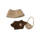 thumbnail image 4 of Ropa de muñeca de lujosa, decoración elegante de crochet juguetes suaves con mochila suéter de sombrero, atuendos de muñecas establecidos para, 4 of 7