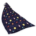 thumbnail image 2 of Spaceship Lounger Chair Bag, Cosmic Themed Pattern of Flying Spacecraft in Outer Space Stars Planets, High Capacity Storage with Handle Container, Lounger Size, Indigo Multicolor, by Ambesonne, 2 of 5