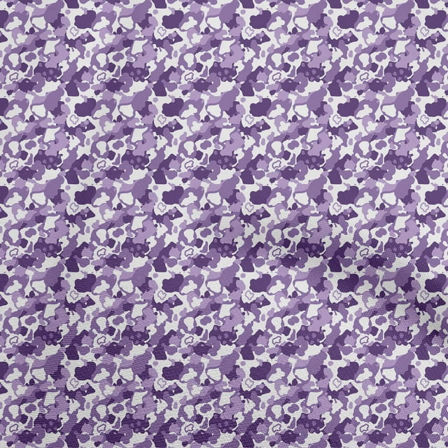 oneOone Georgette Viscose Purple Fabric Abstract Sewing Material Print Fabric By The Yard 42 Inch Wide