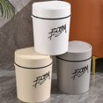 thumbnail image 1 of Xihbxyly Contenedor de Basura con Resorte, Tapa Sellada con Diseño Antiolor, Gran Capacidad, Fácil de Abrir con Solo Presionar, Impermeable y Resistente a La Humedad, Multiusos, Blanco, Gris y Caqui,, 1 of 7