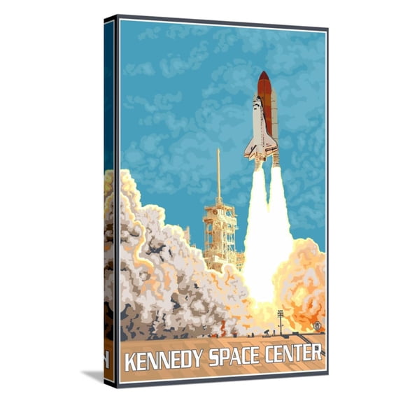 Art.com Kennedy Space Center, Cape Canaveral, Florida Stretched Canvas Print Wall Art by Lantern Press, 12" x 18"