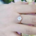 thumbnail image 3 of Hexagon-Cut Natural Rainbow Moonstone & Lab-Created Moissanite Engagement Ring in 925 Sterling Silver – Elegant Jewelry for Her, 3 of 5