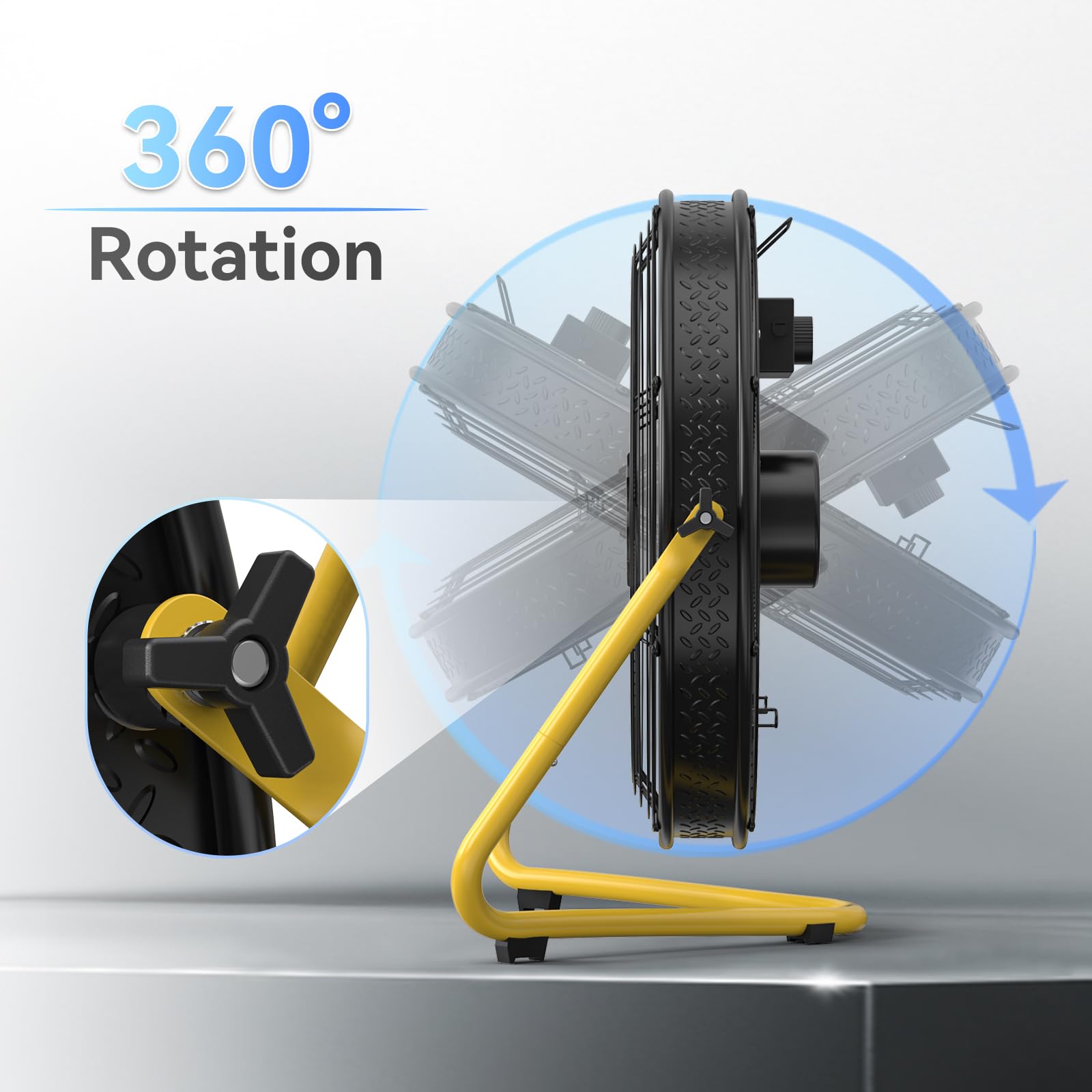 20" Industrial Drum Fans, 3-Speed Professional Outdoor Fan, Without Metal Wheels, for Commercial, Factory and Garage, UL Listed