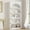 White, variant on Home Arched Bookcase 5 Shelf Bookshelf 68.7" Tall Bookcase Farmhouse Curved Storage Rack Wooden Bookshelves for Home Office, Living Room