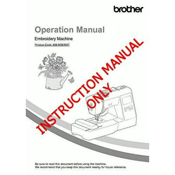 Brother PE550D Embroidery Owners Instruction Manual