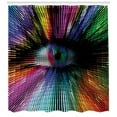 thumbnail image 1 of Ambesonne Eye Shower Curtain, Abstract Vibrant Optical, 69"Wx84"L, Multicolor, 1 of 3