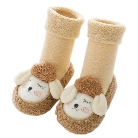 

Kids Toddlers Sole Non-Skid Indoor Floor Slipper Baby Boy Girls Breathable Cotton Shoes Socks