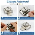thumbnail image 5 of Cabinet Combination Lock Twist Knob Keyless Lock 3-Digit Password Latch Lock for Small Door Silver, 5 of 7