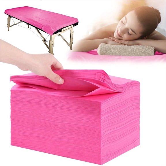100 Pcs Disposable Bed Sheets 31" x 71" Massage Table Sheets Non Woven Fabric SPA Bed Cover Breathable for Massage Beauty Tattoos