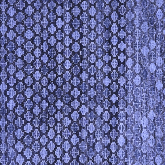 Ahgly Company Indoor Square Abstract Blue Modern Area Rugs, 3' Square