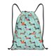 thumbnail image 1 of Fotbe Christmas Dachshund Bolsa Mochila con Cordón Estampada, Bolsa de Gimnasio Deportiva, Bolsa Cinch, Bolsa con Cordón para Hombres y Mujeres-Small, 1 of 6