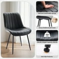 thumbnail image 6 of Dining Chairs Set of 2, Modern Dining Room Chairs Comfy Backrest Thick Upholstered Kitchen Chairs,Comfortable Mid Century Modern Chair With Metal Legs, Upholstered Side Chair for Livingroom, 6 of 9