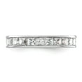 thumbnail image 3 of 14k White Gold Polished Size 5.5 Channel-set 2 carat Princess Diamond Complete Eternity Band, 3 of 5
