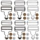 thumbnail image 2 of 6 Sets Overall Buckles Metal Suspender Replacement Buckles with Buttons for Trousers Jeans Overalls Clothes, 2 of 2