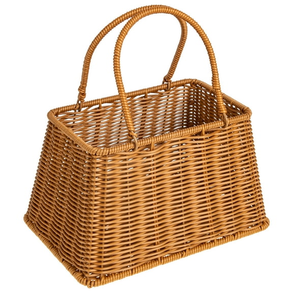 Masteelf Rattan Woven Flower Basket Flower Arrangement Basket Portable Storage Basket