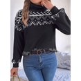 thumbnail image 4 of Women'S Sweaters Pullover Casual Long Sleeve Warm Sweaters Jumper Tops Fuzzy Knit Chunky Oversized Sweater Black L, 4 of 8