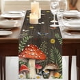 thumbnail image 3 of Table Runners 72 Inches Long Dress Scarves, Spring Mushrooms Farmhouse Kitchen/Dining Table Runner, Coffee Tablerunners, Farmhouse Pastoral Botanical Brown Wood 16x72 Inch, 3 of 9