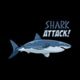 thumbnail image 3 of CafePress - Shark Attack! Pajamas - Women's Short Sleeve Print T-Shirt and Pants Dark Cotton Pajama Set, 3 of 7