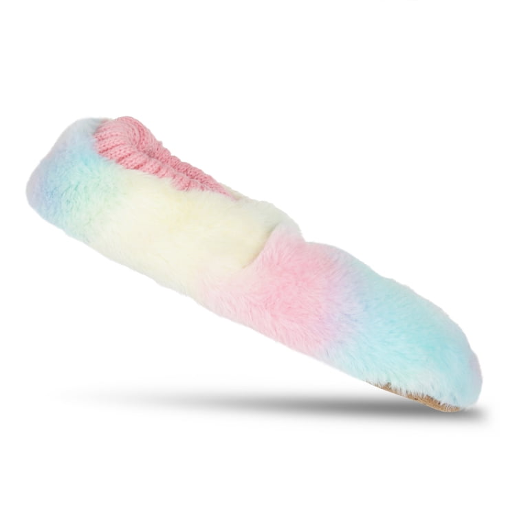 Jessica Simpson Girls Plush Fleece Lined Slipper Socks with Anti-Slip Sole 