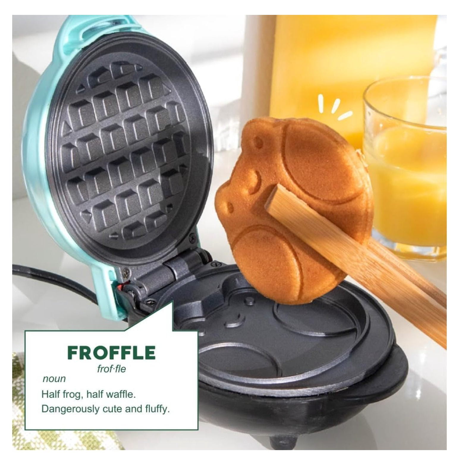 Ebbo Frog Waffle Maker, Non-Stick Waffle Maker, Cute Gifts