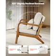 thumbnail image 4 of VEVOR Accent Chair, Mid Century Modern Armchair with Solid Wood Frame and Non-Slip Legs, Upholstered Leisure Chair with Linen Fabric and 5.7 in Thickened Cushion, for Living Room, Bedroom, Office, 4 of 9