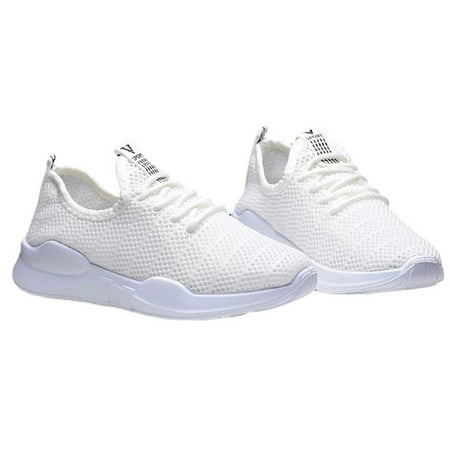 Women s Walking Shoes Tennis Sneakers Casual Lace Up Lightweight Running Shoes White Quickwittc White
