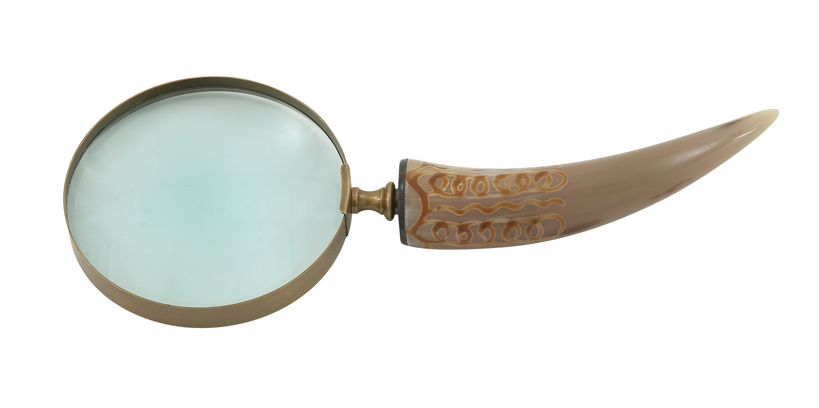 Exquisite Brass Horn Magnifying Glass