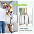 thumbnail image 3 of MISSLO Portable 70" Wedding Dress Garment Bag with Bride Tote Bag 8'' Gusseted Dress Bags, White, 3 of 7