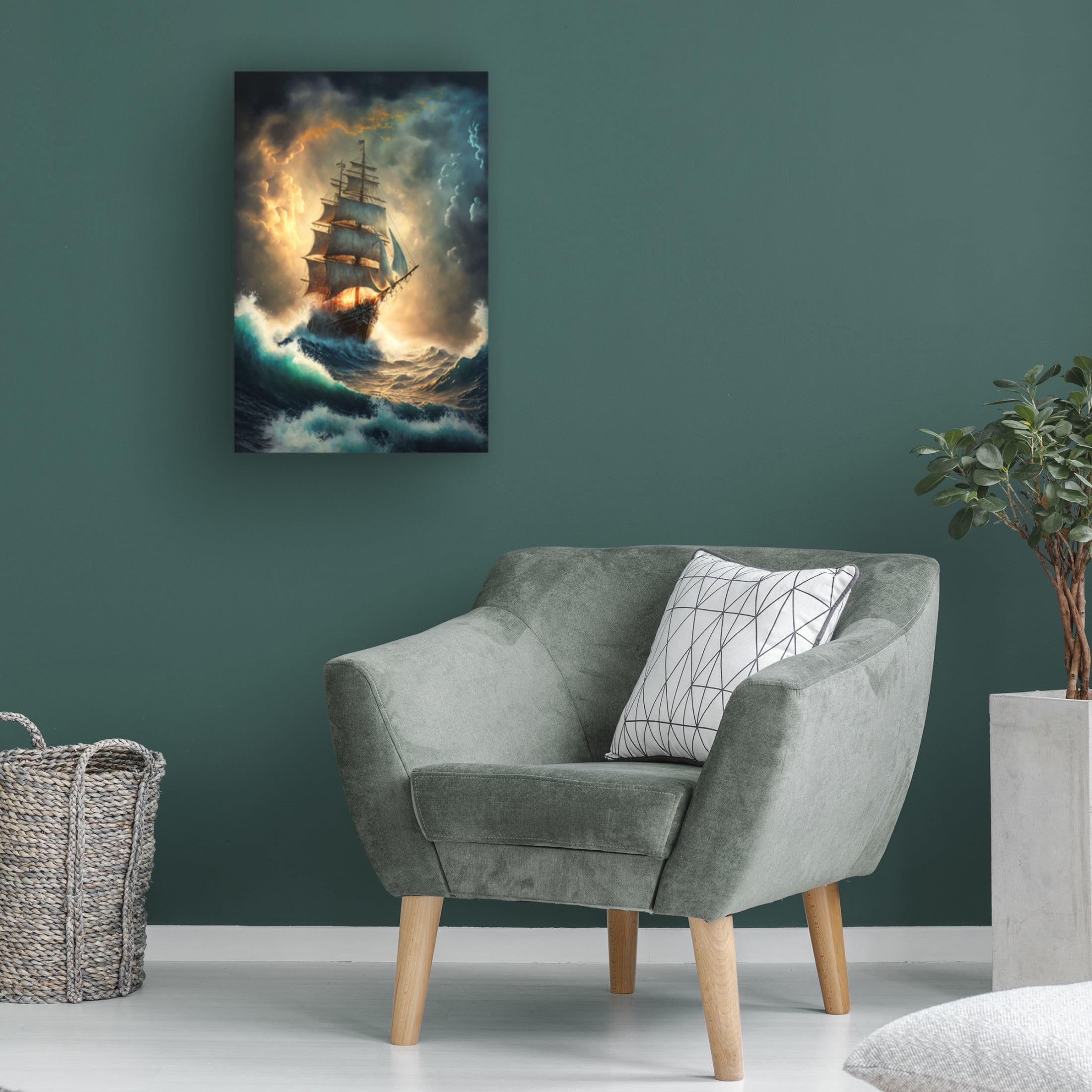 Canvas Wall Art - Ray Heere 'The Flying Dutchman 15' Wall Art for Living Room, Bedroom, or Office Décor by Trademark Fine Art - 12 x 19 Inches