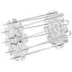 thumbnail image 2 of Advancent Jaula de barbacoa Dido Asador de picnic de acero inoxidable Barbacoa portátil giratoria con pinchos Herramientas y accesorios para hornear 25cm Advancent HA006186-01B, 2 of 6