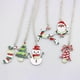 thumbnail image 2 of Collar femenino farfi festejo esmalte brillante Diamante de agua incrustada con todos los regalos decorativos de año nuevo que coinciden feliz navidad Papá Noel muñeco de nieve alce collar colgan, 2 of 5