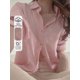 thumbnail image 1 of Blusa Holgada De Manga Larga Rosa Para Mujer, 1 of 30