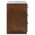 thumbnail image 6 of SAFAVIEH Couture Mallory Contemporary Nightstand with 3 Drawers, Dark Brown, 6 of 15