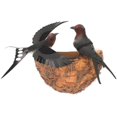 thumbnail image 1 of 1 Set Simulation Swallow Nest Artificial Bird Figurine Bird Nest Wall Decoration for Farmhouse Garden Patio, 1 of 4